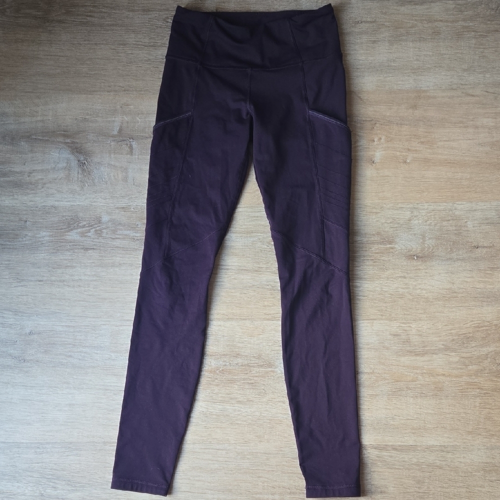 Lululemon Fresh Tracks Leggings In Black Cherry Sz 4